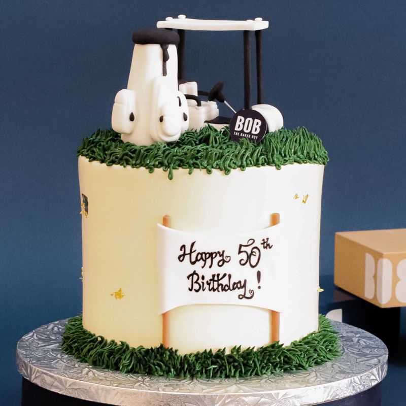 Golf Bag and Buggy Golf Themed Cake